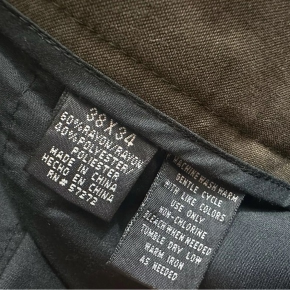 NWT J. Ferrar Men's Brown Olive Pleated Dress Pants Trousers Sz 38x34 - Picture 5 of 10